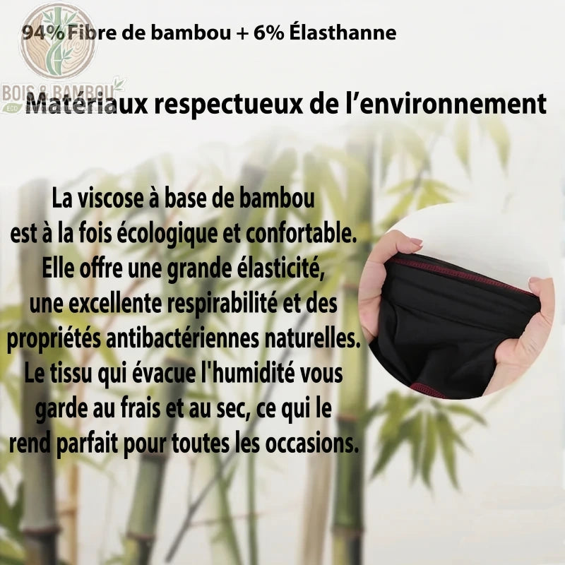 Boxer de sport en fibre de bambou