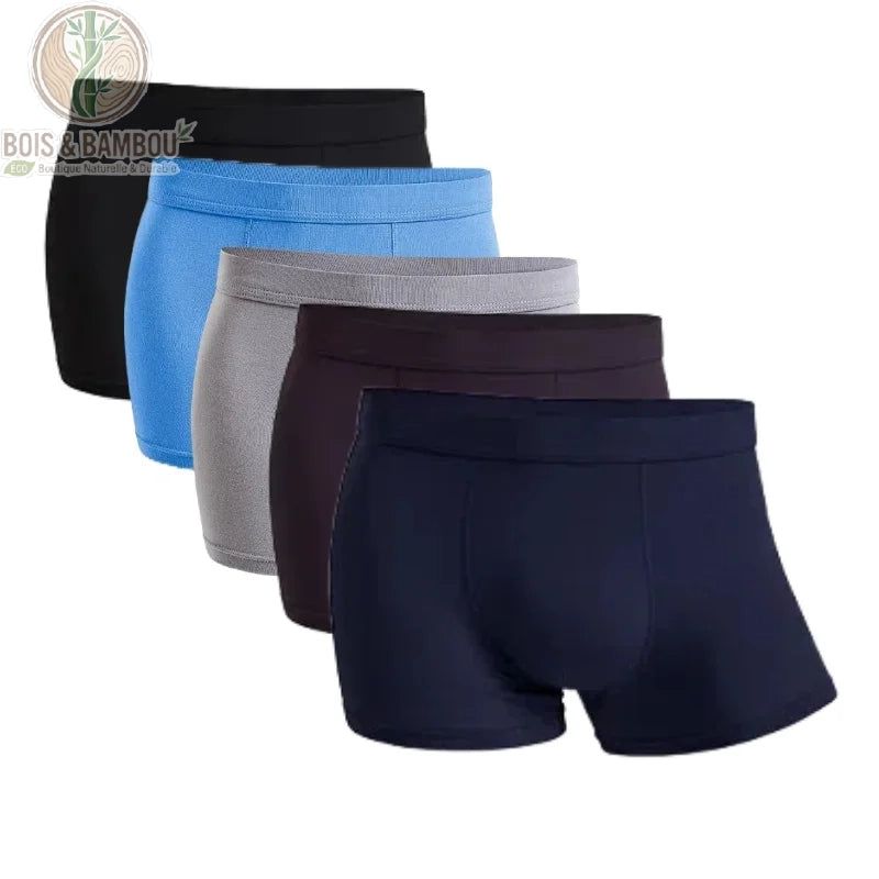 Lot 5 boxers bambou homme multicolore combinaison C