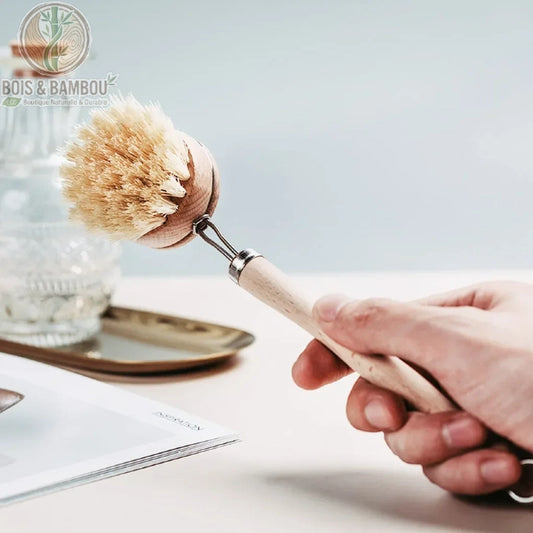 Brosse à vaisselle en bois naturel
