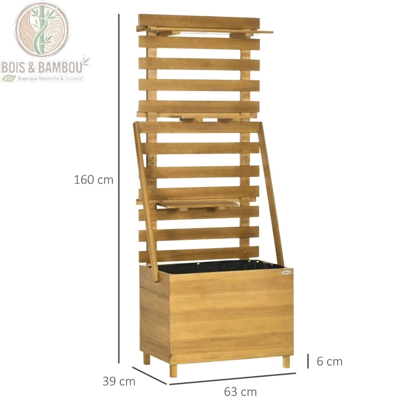 Carré potager surélevé en bois