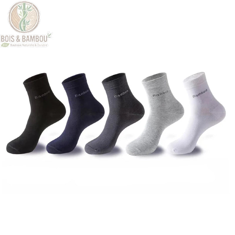 5 coloris disponibles chaussettes homme en fibre de bambou