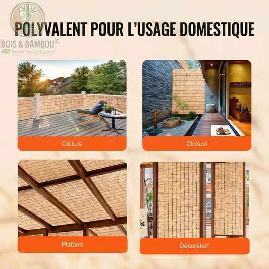 Clôture en Roseau Naturel
