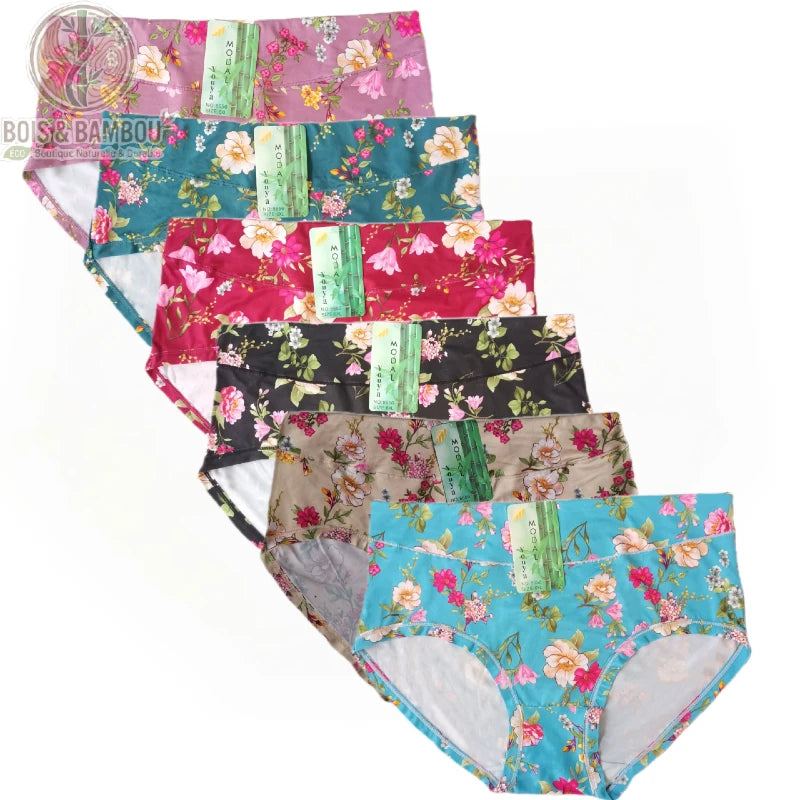 Culotte bambou femme floral motif 3 respirant