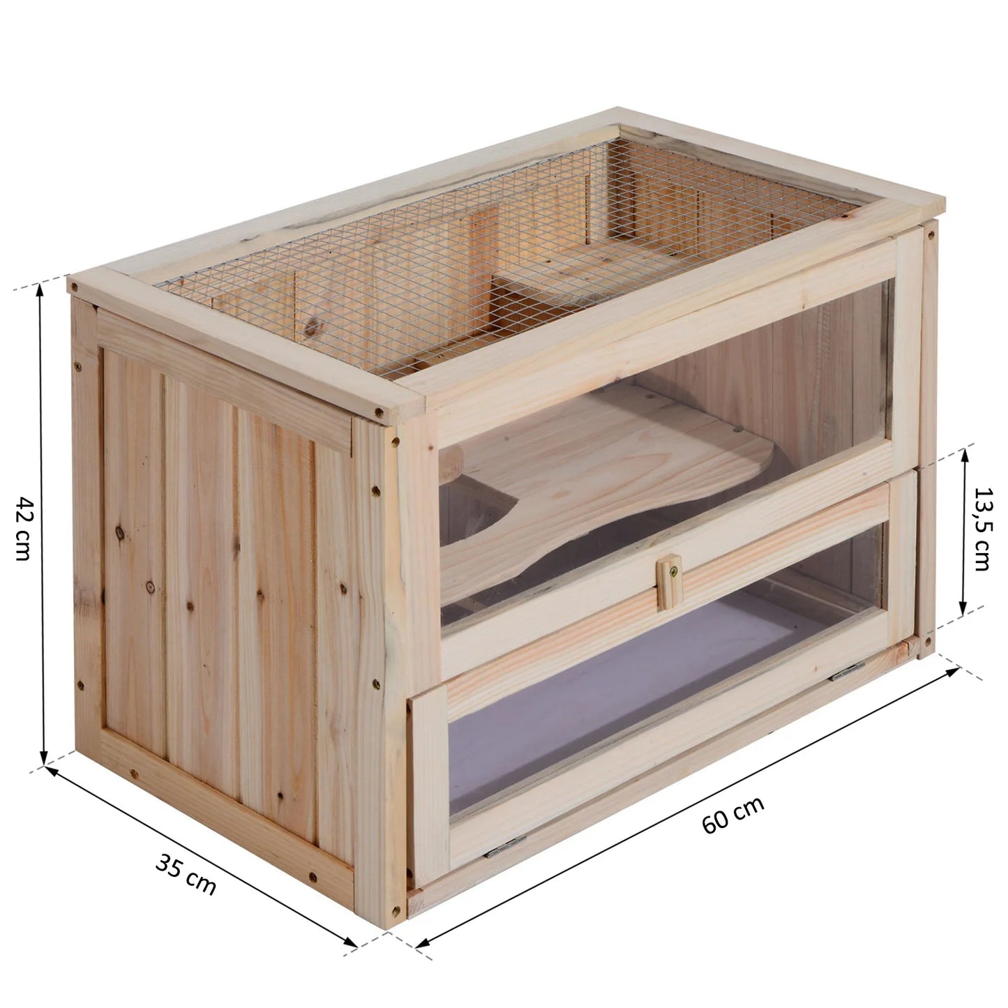 Cage à Hamster en Bois Rectangulaire