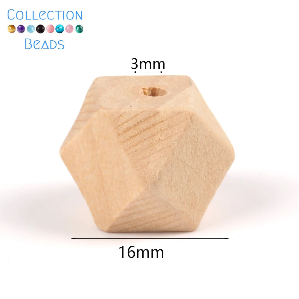 Perles en Bois Naturel