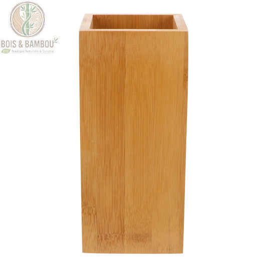 Porte baguettes bambou naturel vue face avant produit seul, Bois et Bambou Eco