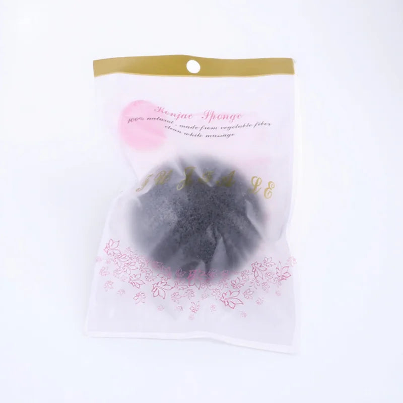Éponge Konjac au charbon de bambou biologique