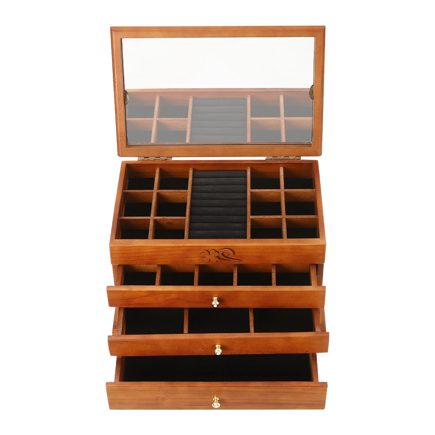 Boîte à Bijoux Multicouche en Bois
