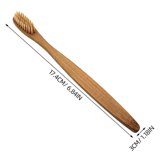 Lot de 8 brosses à dents en bambou biodégradables