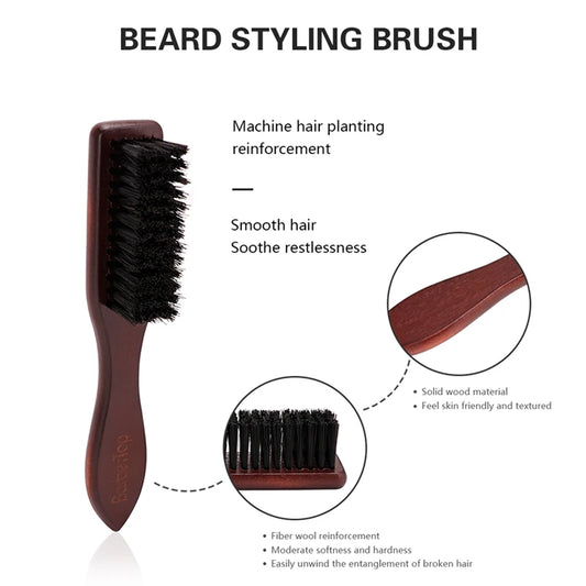 Brosse à barbe en bois massif