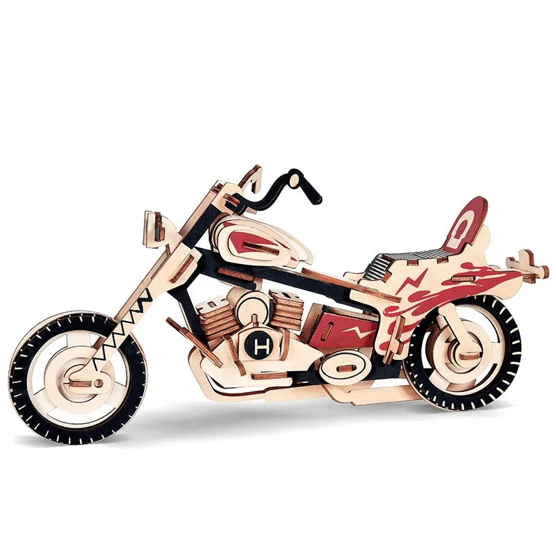 Maquette de véhicules motorisés en bois