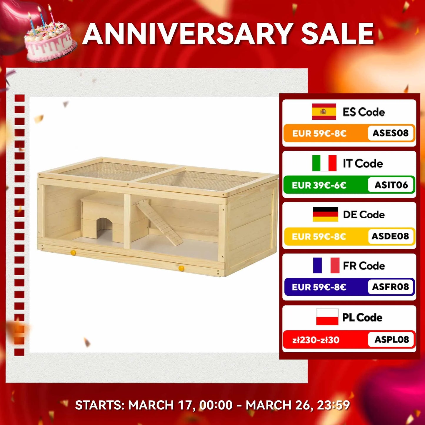 Cage à Hamster en Bois Petite Taille