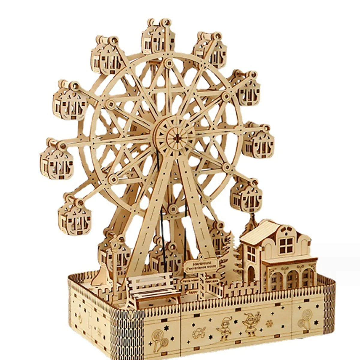 Grande roue en bois