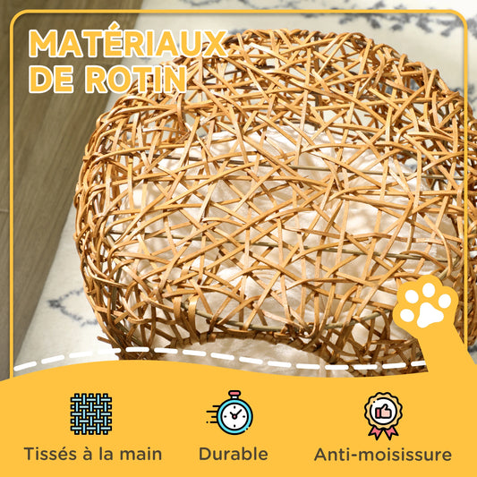 Niche pour Chat en Rotin