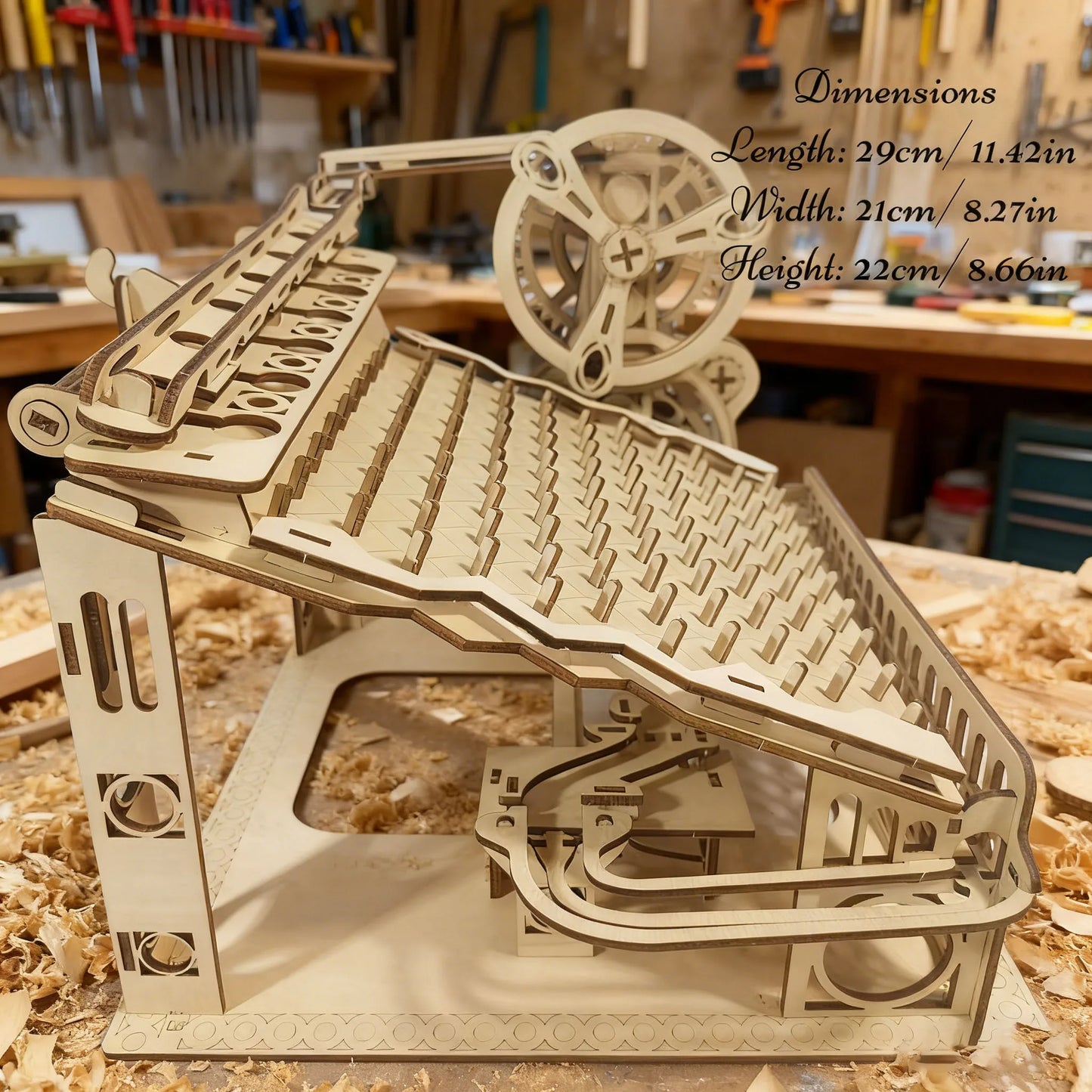 Maquette coulissante mécanique en bois
