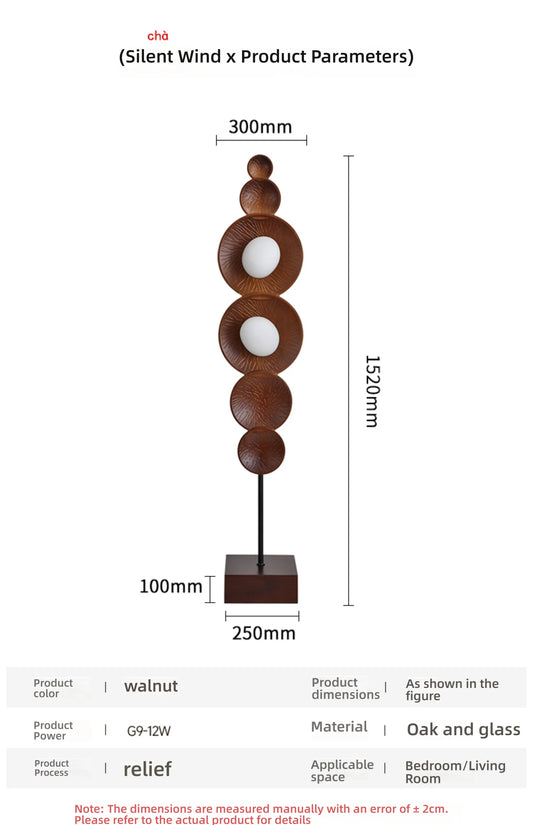 Lampadaire en bois massif