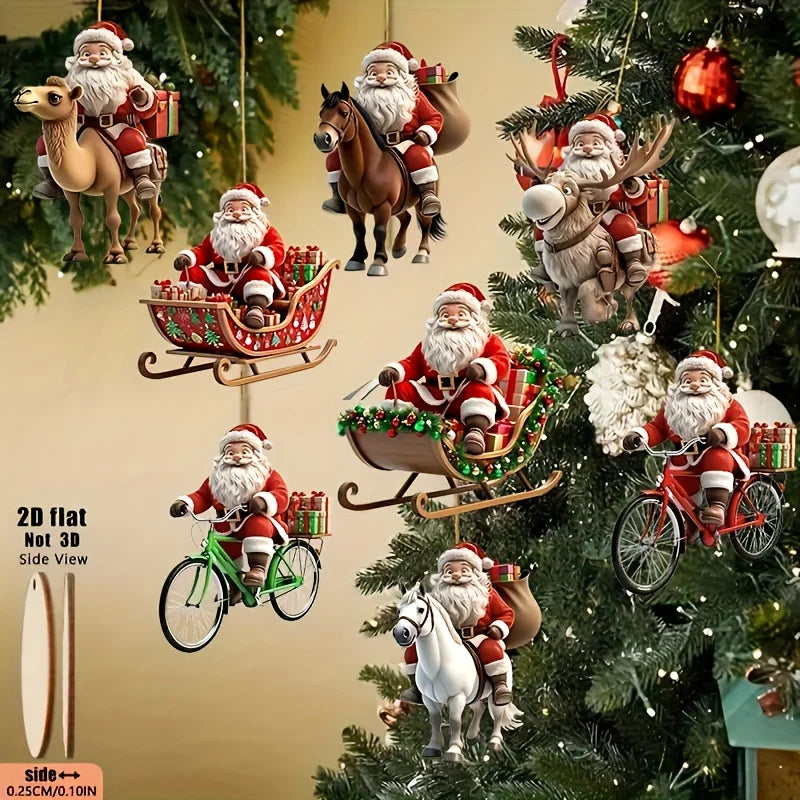 Ornements Père Noël Équitation