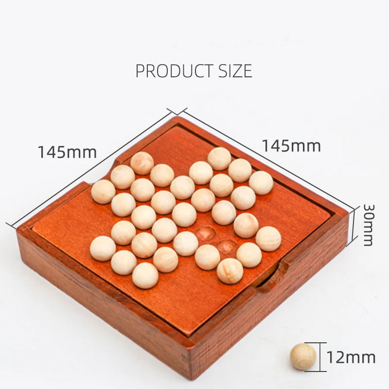 Jeu de Solitaire en bois