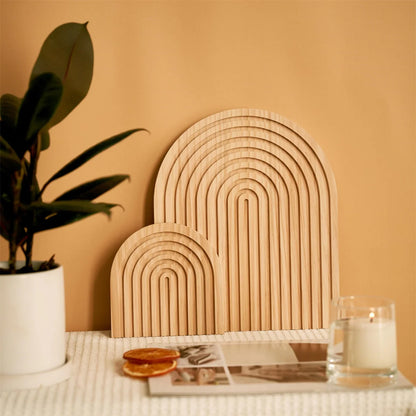 Planche décorative en bois ondulé
