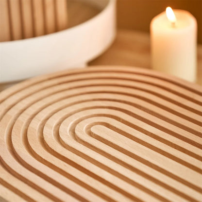 Planche décorative en bois ondulé