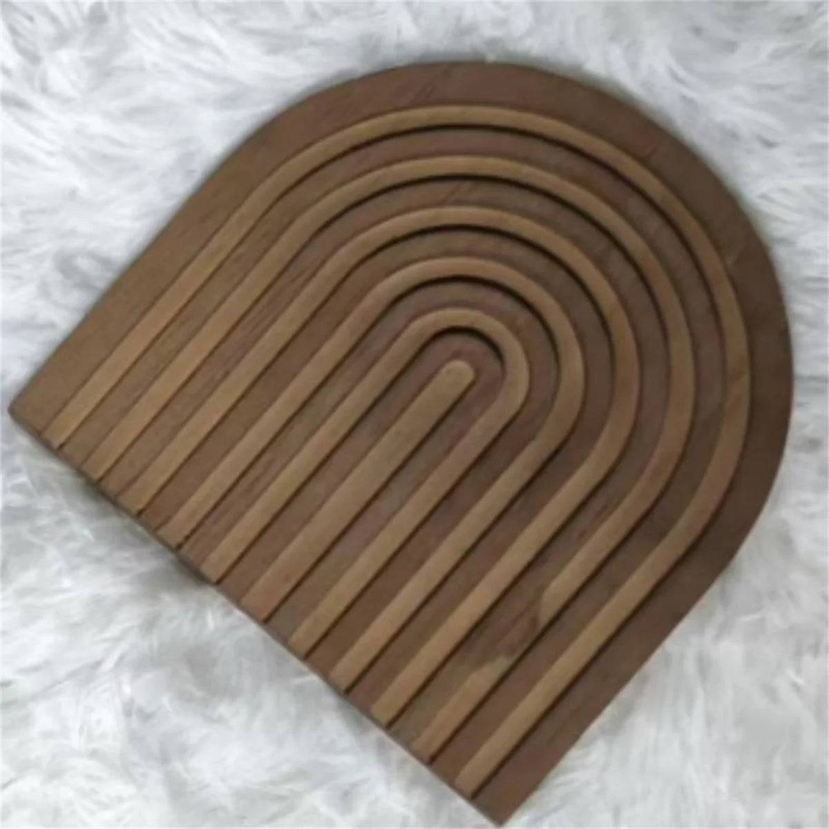 Planche décorative en bois ondulé