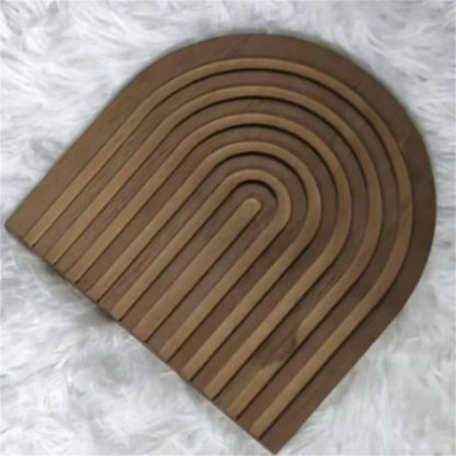 Planche décorative en bois ondulé