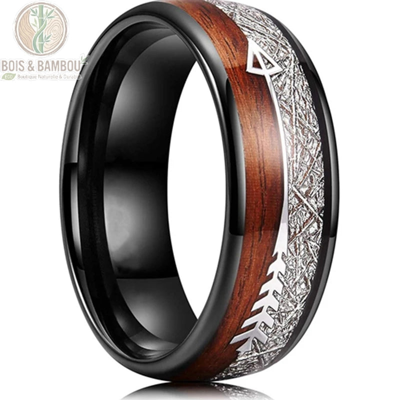 Alliance bois koa et acier brossé homme design S17