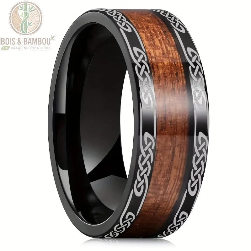 Alliance bois koa acier brossé homme design S6