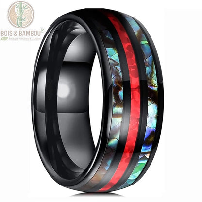 Détail finition brossée alliance bois koa homme