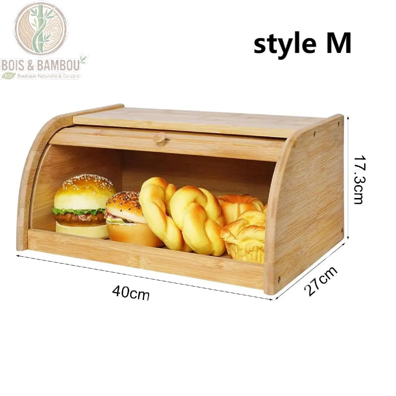 Boite a Pain en Bambou de Qualite Superieure taille M dimensions comparatif format cuisine BoisetBambouEco