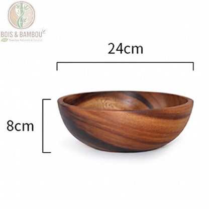 Bol en bois d'acacia massif