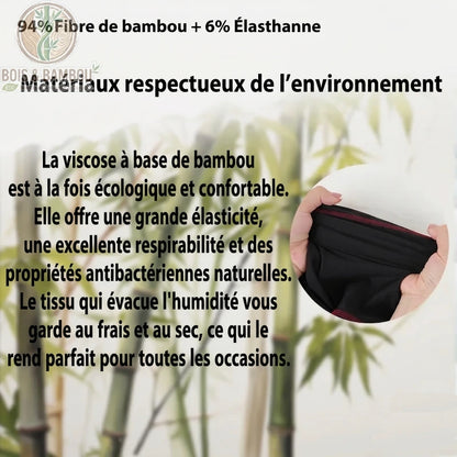 Boxer de sport en fibre de bambou