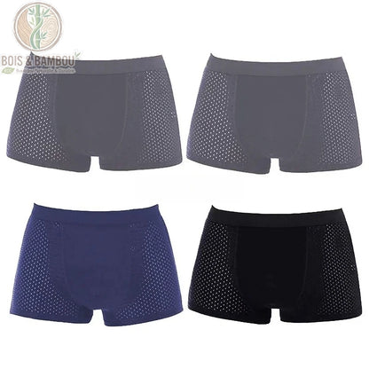 Lot mixte 2 gris, 1 bleu, 1 noir en fibre de bambou