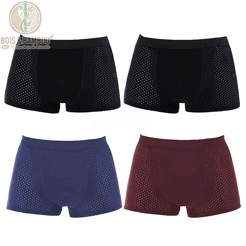 Lot mixte 2 noirs, 1 bleu, 1 bordeaux en fibre de bambou