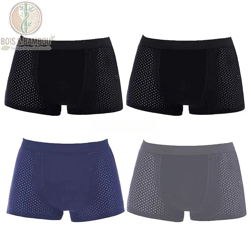 Lot mixte 2 noirs, 1 bleu, 1 gris en fibre de bambou