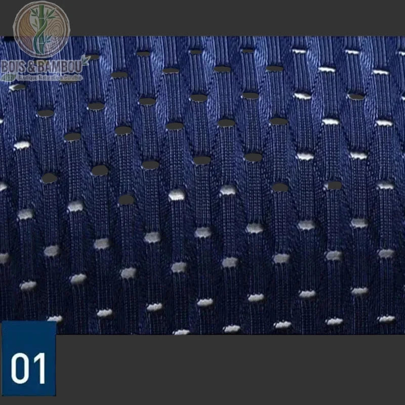 Détail maille fibre de bambou respirante, texture douce et aérée