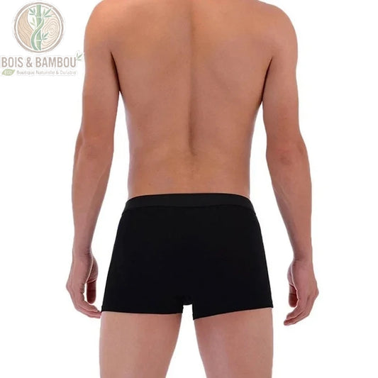 Boxer bambou homme maille respirante, vue arrière, coupe ajustée