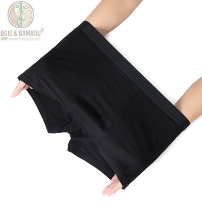Boxer bambou noir élasticité viscose bambou élasthanne