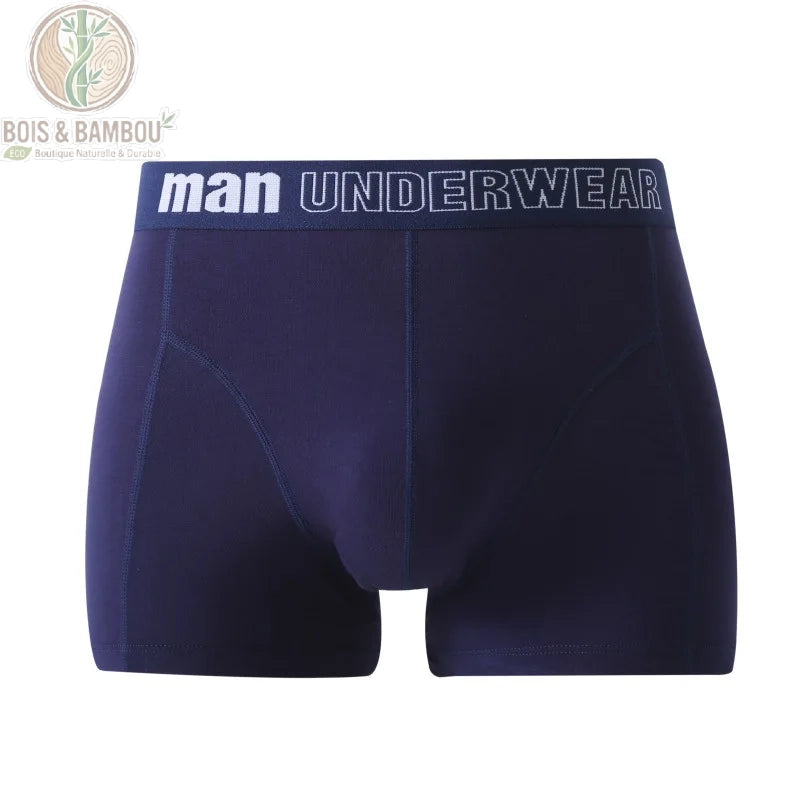 Boxer bambou homme coloris bleu marine