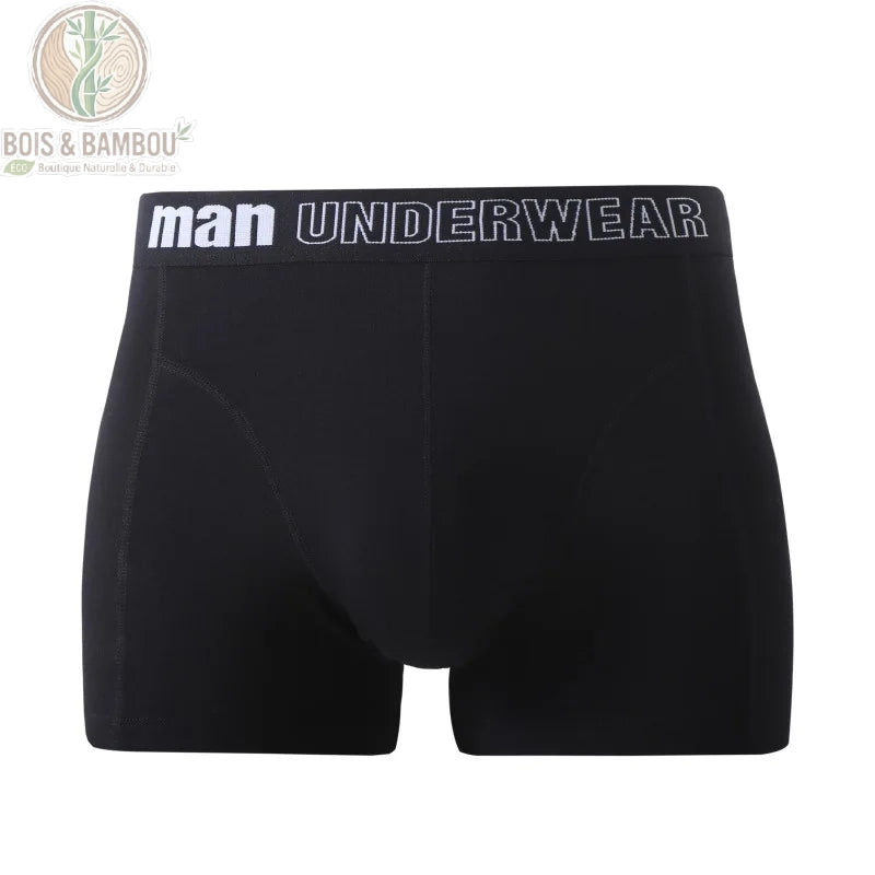 Boxer bambou homme coloris noir sans étiquette