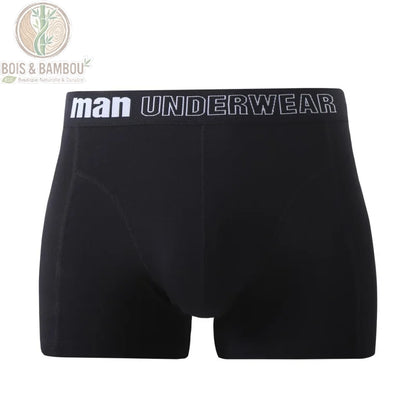 Boxer bambou homme coloris noir sans étiquette