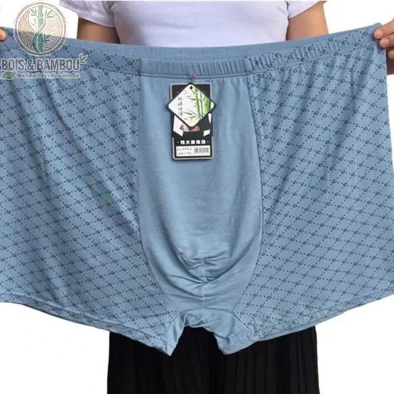 Boxer bambou très grande taille coloris bleu ciel