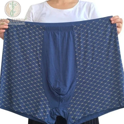 Boxer bambou très grande taille coloris bleu pétrole