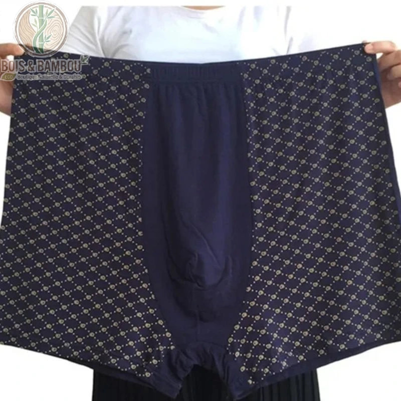 Boxer bambou très grande taille coloris bleu marine