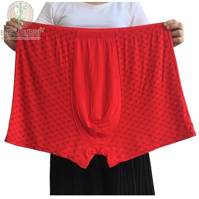 Boxer bambou très grande taille coloris rouge vif