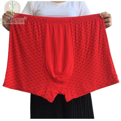 Boxer bambou très grande taille coloris rouge vif