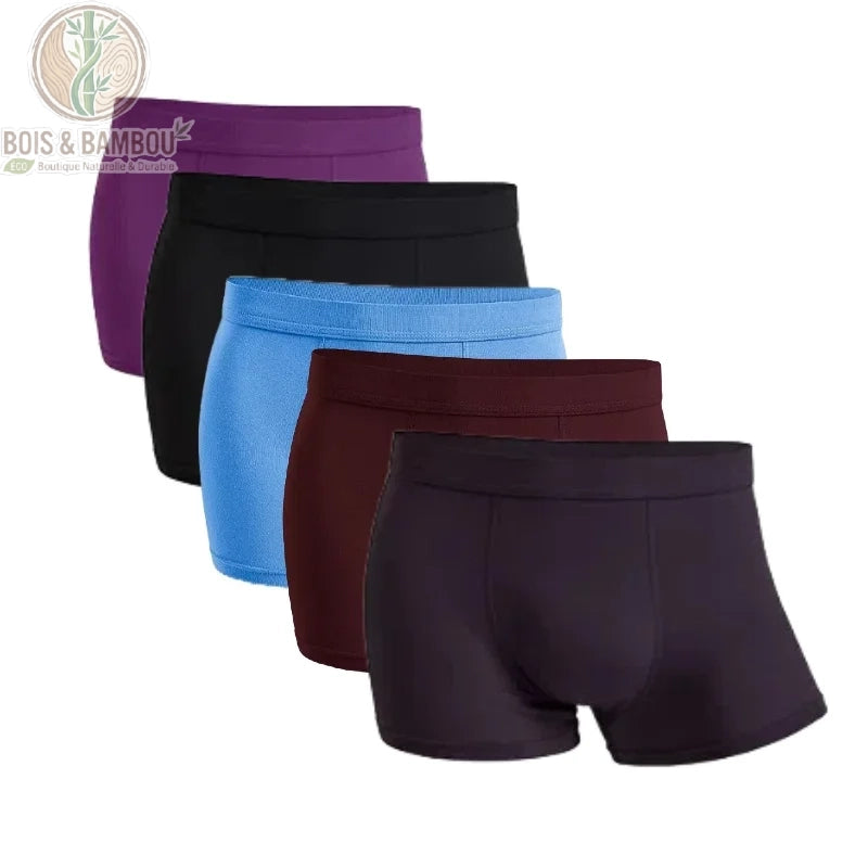 Lot 5 boxers bambou homme multicolore combinaison A