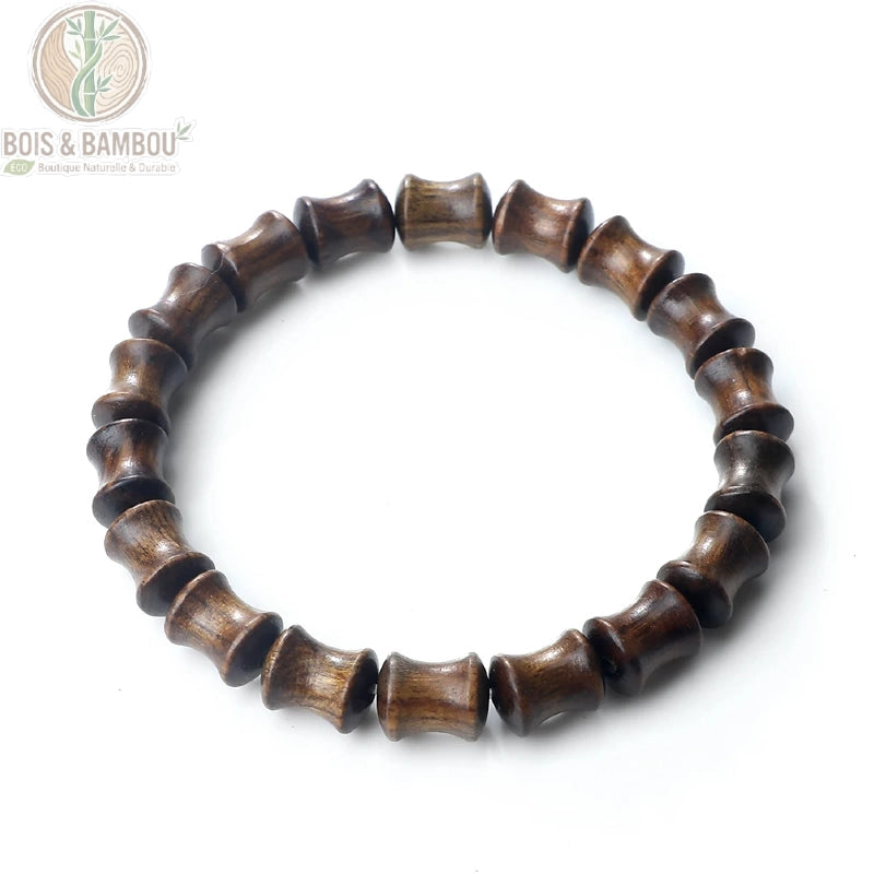 Bracelet Perles de Bois de Santal et Palissandre Réglable Unisexe