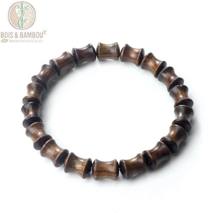 Bracelet Perles de Bois de Santal et Palissandre Réglable Unisexe