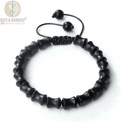 Bracelet Perles de Bois de Santal et Palissandre Réglable Unisexe